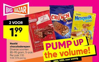 Big Bazar Nestlé Chocoladerepen aanbieding