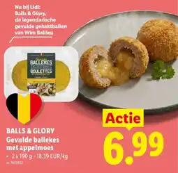 Lidl balls & glory gevulde ballekes met appelmoes aanbieding