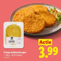 Lidl Crispy kalkoenburger aanbieding