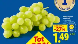 Lidl Witte druiven zonder pit aanbieding