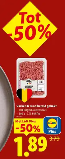 Lidl Varken & rund bereid gehakt aanbieding