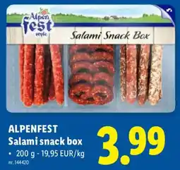Lidl Alpenfest salami snack box aanbieding