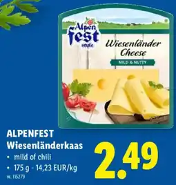 Lidl Alpenfest wiesenländerkaas aanbieding