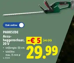 Lidl Accu-heggenschaar aanbieding