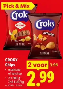 Lidl Croky chips aanbieding