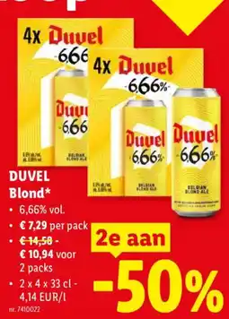 Lidl Duvel Blond aanbieding