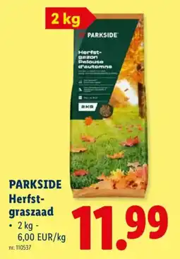 Lidl Parkside herfst-graszaad aanbieding