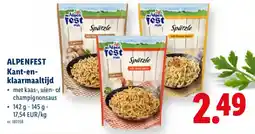 Lidl Alpenfest spätzle aanbieding