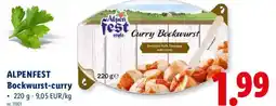 Lidl Alpenfest bockwurst-curry aanbieding