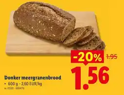 Lidl Donker meergranenbrood aanbieding