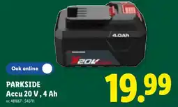 Lidl Parkside accu 20 v , 4 ah aanbieding