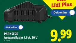 Lidl Parkside Accusnellader 4,5 A, 20 V aanbieding