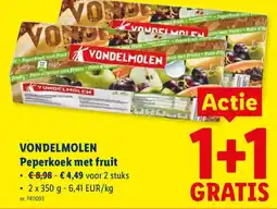 Lidl Vondelmolen peperkoek met fruit aanbieding