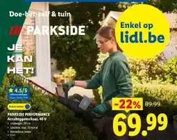 Lidl Parkside performance accuheggenschaar aanbieding