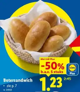 Lidl Botersandwich aanbieding