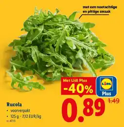 Lidl Rucola aanbieding