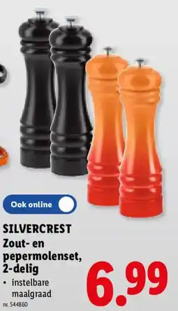 Lidl silvercrest zout- en pepermolenset aanbieding