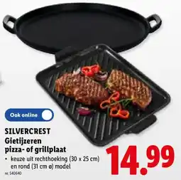 Lidl silvercrest gietijzeren pizza- of grillplaat aanbieding