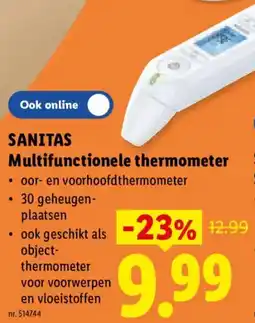 Lidl Sanitas multifunctionele thermometer aanbieding