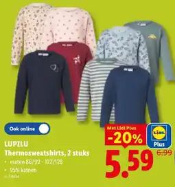 Lidl Lupilu thermosweatshirts aanbieding