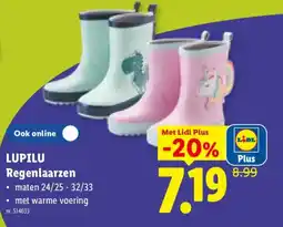 Lidl Lupilu regenlaarzen aanbieding