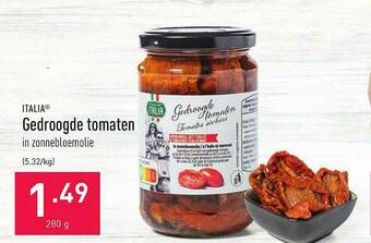 ALDI Italia Gedroogde Tomaten aanbieding