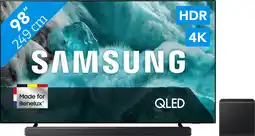 Coolblue Samsung 98 QLED Q7FA 4K (2025) + Samsung HW-QS700F (2025) aanbieding