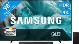 Coolblue Samsung 98 QLED Q7FA 4K (2025) + Samsung HW-Q600F (2025) aanbieding