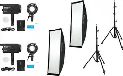 Coolblue Nanlite FS 60B LED Dual Kit (met lightstand en softbox) aanbieding