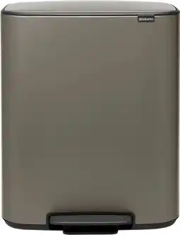 Coolblue Brabantia Bo Pedal Bin 2 x 30 Liter Platinum aanbieding