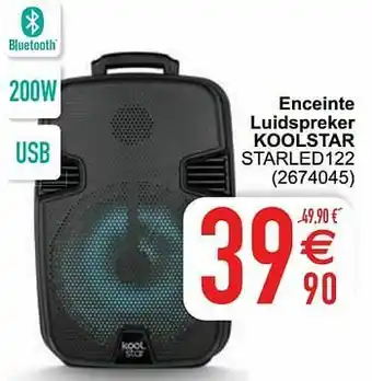 Kool.star enceinte luidspreker star led 122
