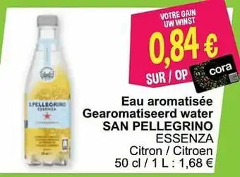 Cora Eau aromatisée gearomatiseerd water san pellegrino essenza aanbieding
