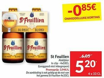 Intermarché St feuillien abdijbier aanbieding