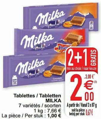 Cora Tablettes - tabletten milka aanbieding