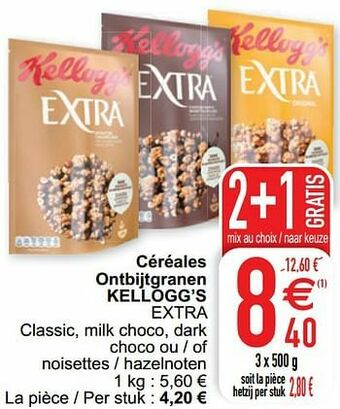 Cora Céréales ontbijtgranen kellogg’s aanbieding