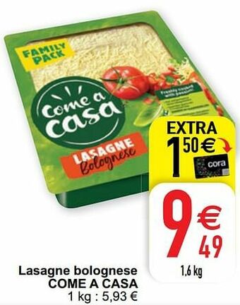 Cora Lasagne bolognese come a casa aanbieding