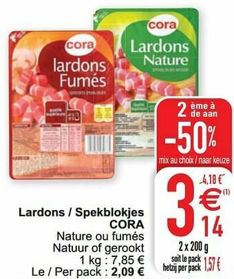 Cora Lardons - spekblokjes cora aanbieding
