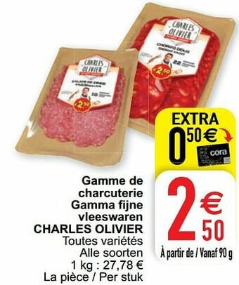 Cora Gamme de charcuterie gamma fijne vleeswaren charles olivier aanbieding