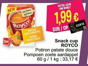 Cora Snack cup royco aanbieding