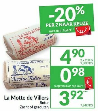 La motte de villers boter zacht of gezouten
