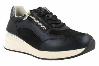 Berca Shoes Caprice Sneaker Laag Soft Leder Wedge - Blauw aanbieding