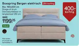 Leen Bakker Boxspring Bergen elektrisch aanbieding