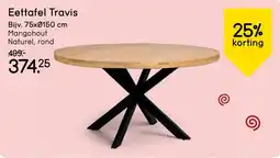 Leen Bakker Eettafel Travis aanbieding