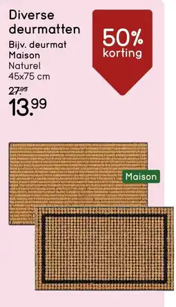 Leen Bakker deurmatten maison aanbieding