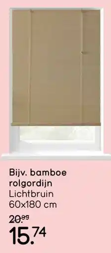 Leen Bakker bamboe rol gordijn aanbieding