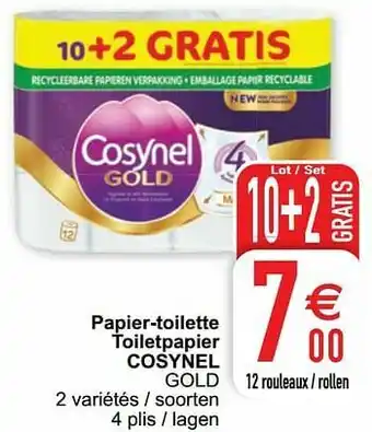 Papier-toilette toiletpapier cosynel gold