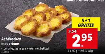 Lidl Achtkoeken met creme 6x100g aanbieding