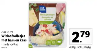 Witloofrolletjes met ham en kaas 400g