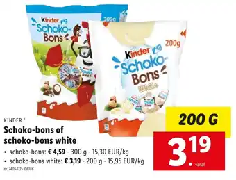 Lidl Schoko-bons of schoko-bons white 200g aanbieding