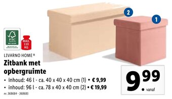 Lidl Zitbank met opbergruimte aanbieding